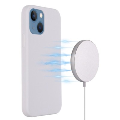 Apple iPhone 14 "Shell" MagSafe твердый силиконовый (TPU) белое чехол | Vacins.lv