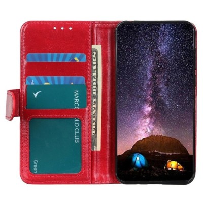 Xiaomi Redmi Note 14 Pro 5G (Poco X7 5G) Binfen открываемый красный кожаный чехол - книжка | Vacins.lv