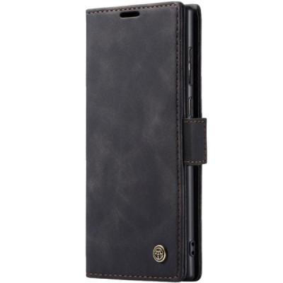 Samsung Galaxy S25 Ultra CaseMe Retro открываемый, Чёрного цвета, кожаный чехол – книжка | Vacins.lv