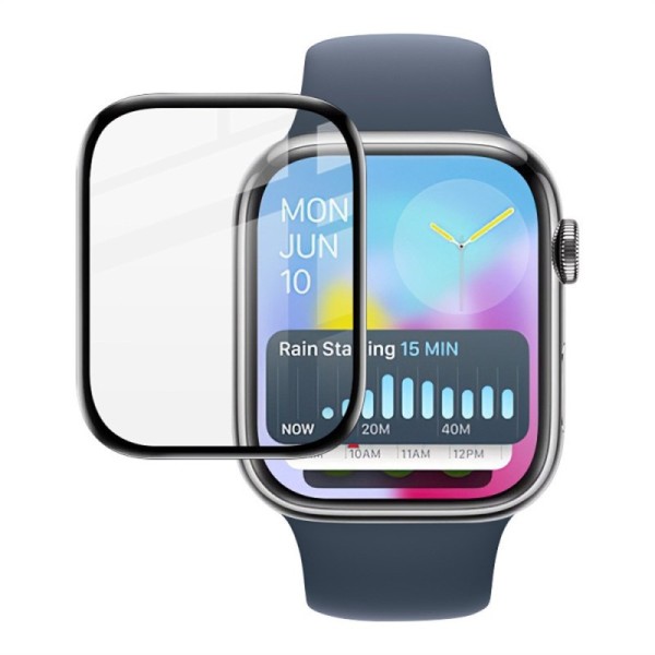 "IMAK" PMMA ekrāna aizsargstikls (plēve) - melns (Apple Watch Series 10 42mm)