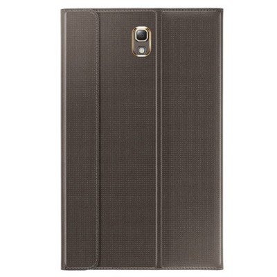 Originalus Samsung Galaxy Tab S 8.4 (T705, T700) Book Cover atverčiamas bronzinis odinis dėklas / Priedai.lt