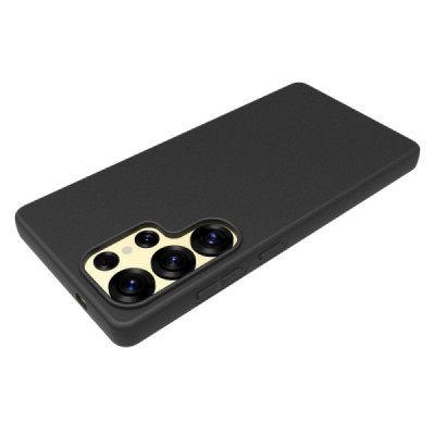 Samsung Galaxy S25 Ultra cieta silikona (TPU) melns apvalks | Vacins.lv