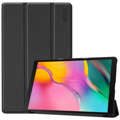 Samsung Galaxy Tab A 10.1 (2019) (T510, T515) черный кожаный чехол-книжка (складной) | Vacins.lv