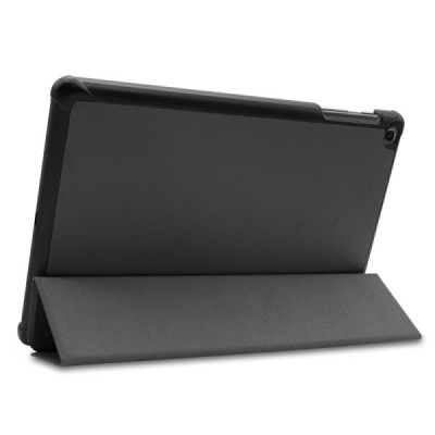 Samsung Galaxy Tab A 10.1 (2019) (T510, T515) черный кожаный чехол-книжка (складной) | Vacins.lv