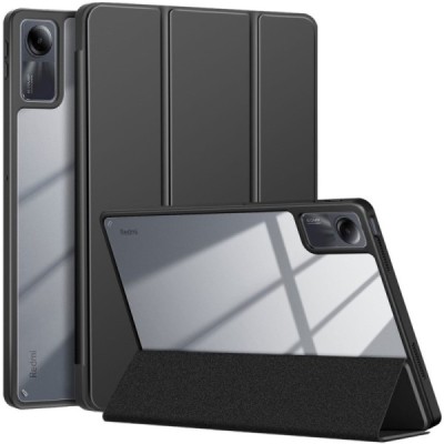 Xiaomi Redmi Pad SE 11" Copernice чёрный кожаный чехол - книжка с местом для стилуса | Vacins.lv