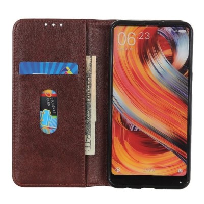 OnePlus 13R 5G (Ace 5) Binfen солидная открываемый коричневый кожаный чехол - книжка | Vacins.lv