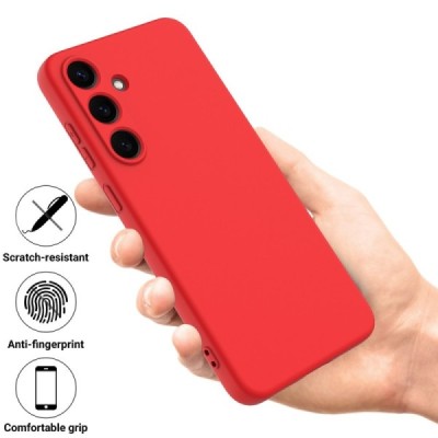 Samsung Galaxy S25+ "Shell" твердый (TPU) силиконовый чехол - красный | Vacins.lv