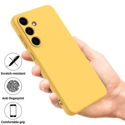 Samsung Galaxy S25+ "Shell" cieta silikona (TPU) apvalks - dzeltens | vacins.lv