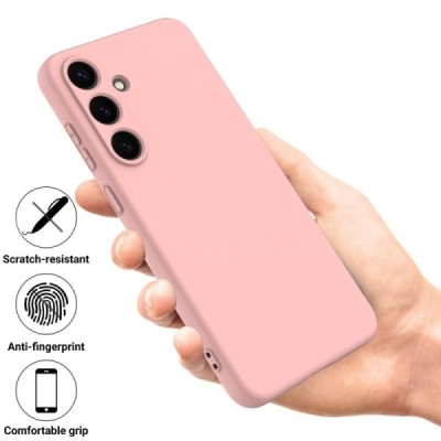 Samsung Galaxy S25+ "Shell" cieta silikona (TPU) apvalks - rozs | vacins.lv