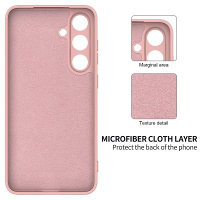 Samsung Galaxy S25+ "Shell" cieta silikona (TPU) apvalks - rozs | vacins.lv