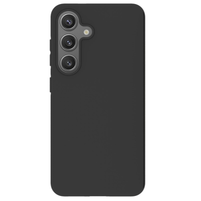 Samsung Galaxy S25 cieta silikona (TPU) melns apvalks | Vacins.lv