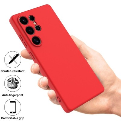 Samsung Galaxy S25 Ultra "Shell" cieta silikona (TPU) apvalks - sarkans | vacins.lv