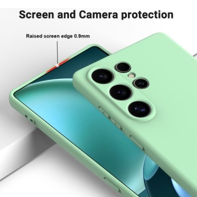 Samsung Galaxy S25 Ultra "Shell" cieta silikona (TPU) apvalks - zaļš | vacins.lv