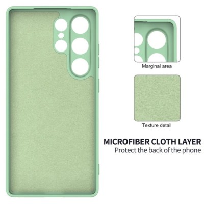 Samsung Galaxy S25 Ultra "Shell" cieta silikona (TPU) apvalks - zaļš | vacins.lv