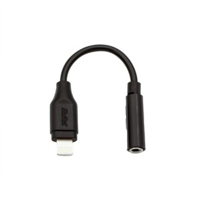 "Bullet" melns Lightning 3.5 mm AUX adapteris austiņām | Vacins.lv