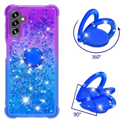 Samsung Galaxy A54 5G „Yibo“ Shine Kickstand Ring чехол из твердого силикона (TPU) - фиолетовый/синий | Vacins.lv