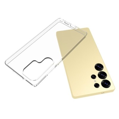 Твердый силиконовый чехол (TPU) для Samsung Galaxy S25 Ultra, прозрачный | Vacins.lv
