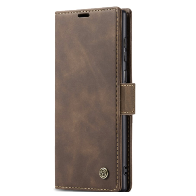 Samsung Galaxy S25 Ultra CaseMe Retro открываемый, коричневый цвета, кожаный чехол – книжка | Vacins.lv
