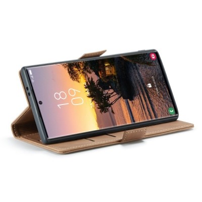 Samsung Galaxy S25 Ultra CaseMe Retro solīds atvēramais ādas gaiši brūns maciņš - maks | Vacins.lv