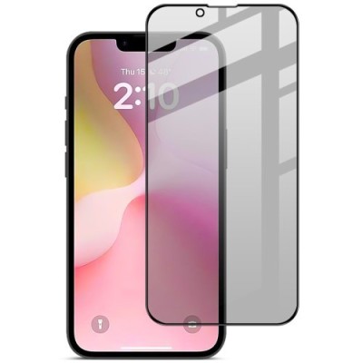 "IMAK" Tempered Glass melns ekrāna aizsargstikls - privāta (iPhone 17e / 16e)
