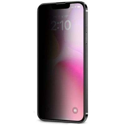 "IMAK" Tempered Glass melns ekrāna aizsargstikls - privāta (iPhone 17e / 16e)
