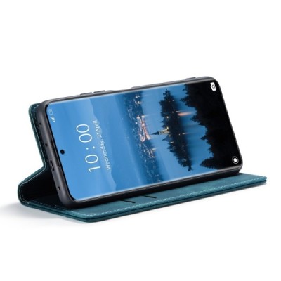 Кожиный чехол-книжка "CaseMe" Retro - зелёный (Redmi Note 14 Pro 5G / Note 14 Pro+ 5G / Poco X7 5G)