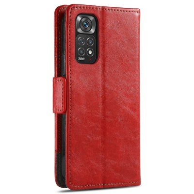 Xiaomi Redmi Note 11s 4G CASENEO открываемый красный кожаный чехол - книжка | Vacins.lv