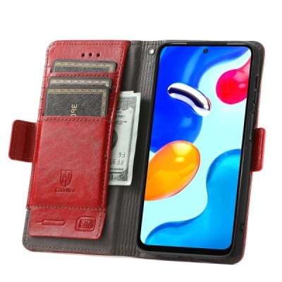 Xiaomi Redmi Note 11s 4G CASENEO открываемый красный кожаный чехол - книжка | Vacins.lv