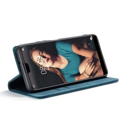 Huawei P20 CaseMe Retro открываемый, зелёный, кожаный чехол – книжка | Vacins.lv