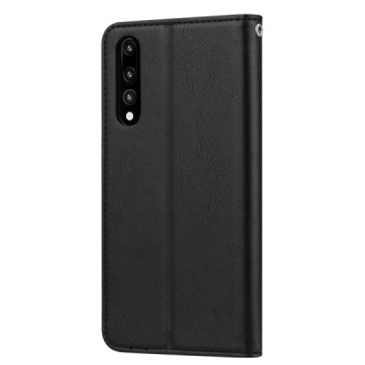 Huawei P20 Boyu Solid atvēramais melns maciņš - maks | Vacins.lv