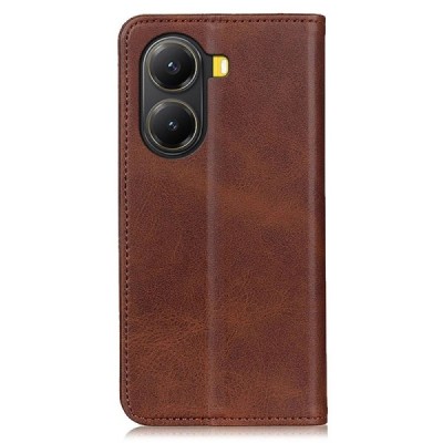 Poco X7 Pro 5G, Redmi Turbo 4 5G "Split" коричневый кожаный чехол-книжка | Vacins.lv