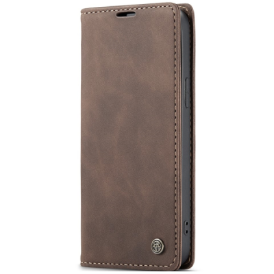 Apple iPhone 13 CaseMe Retro solīds atvēramais ādas brūns maciņš - maks | Vacins.lv