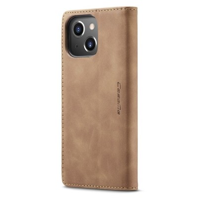 Apple iPhone 13 CaseMe Retro открываемый, светло-коричневый, кожаный чехол – книжка | Vacins.lv