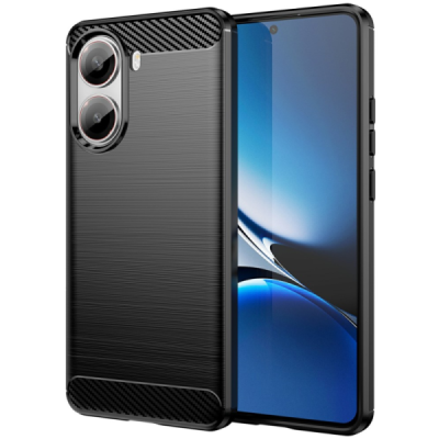 Poco X7 Pro 5G, Redmi Turbo 4 5G "Carbon" cieta silikona (TPU) melns apvalks | Vacins.lv