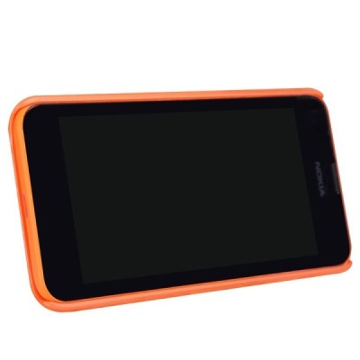 Nokia Lumia 530 Nillkin Frosted Shield oranžs plastmasas futrālis + ekrāna aizsargplēve / Vacins.lv