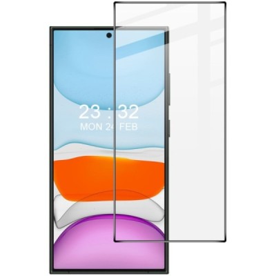 Samsung Galaxy S24 Ultra "IMAK" Tempered Glass усиленная защита, черное защитное стекло с полным покрытием | Vacins.lv
