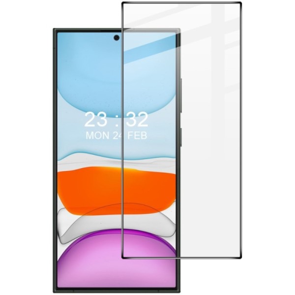 "IMAK" Tempered Glass полностью закрывающееся защитное стекло - чёрный (Galaxy S24 Ultra)