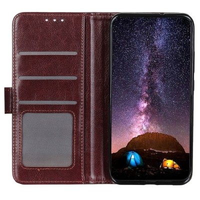 Samsung Galaxy S24 / S25 Binfen atvēramais brūns maciņš - maks | Vacins.lv