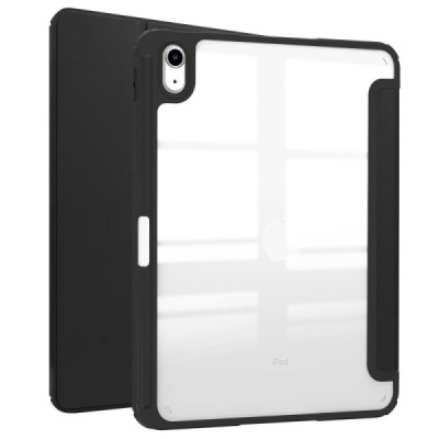 Apple iPad 11 2025, iPad 10,9 2022 Copernice atvēramais melns maciņš - maks ar vietu, kur ielikt stylus | Vacins.lv
