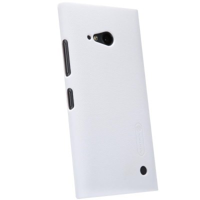 Nillkin Frosted Shield Nokia Lumia 730 (735) baltas plastikinis dėklas + apsauginė ekrano plėvelė / Priedai.lt
