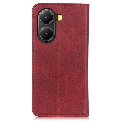 Poco X7 Pro 5G, Redmi Turbo 4 5G "Split" красный кожаный чехол-книжка | Vacins.lv