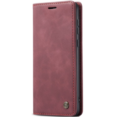 OnePlus 13 CaseMe Retro solīds atvēramais ādas bordo maciņš - maks | Vacins.lv