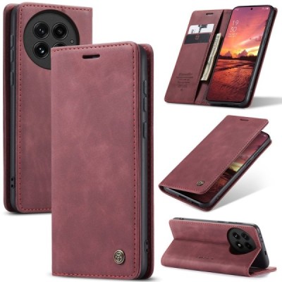 OnePlus 13 CaseMe Retro открываемый, бордовый, кожаный чехол – книжка | Vacins.lv