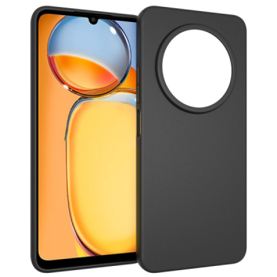 Xiaomi Redmi 14C, 14R, A4, Poco C75 4G cieta silikona (TPU) melns apvalks | Vacins.lv