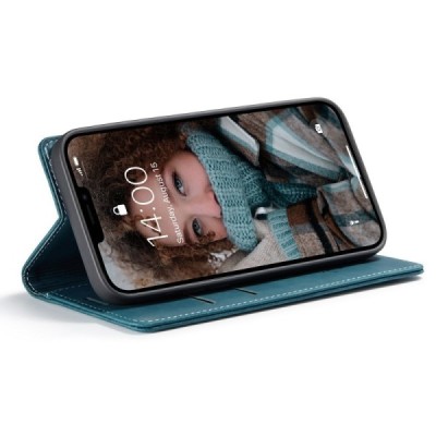 Apple iPhone 13 CaseMe Retro открываемый, зелёный, кожаный чехол – книжка | Vacins.lv