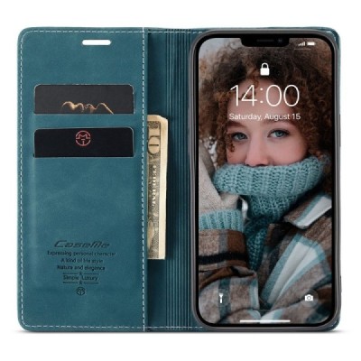 Apple iPhone 13 CaseMe Retro открываемый, зелёный, кожаный чехол – книжка | Vacins.lv