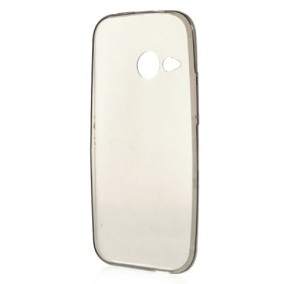 HTC One Mini 2 dzidrs (caurspīdīgs) cieta silikona TPU pasaulē planākais pelēks futrālis / Vacins.lv