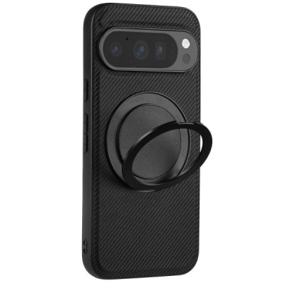 Google Pixel 9 Pro "ViLi" TCY Carbon MagSafe Kickstand чехол – черный | Vacins.lv