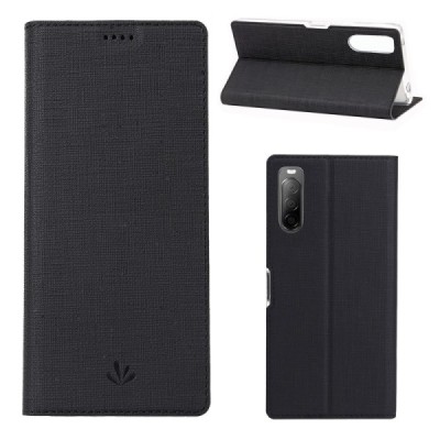 Sony Xperia 10 II "ViLi" DMX открываемый, Чёрного цвета, кожаный чехол – книжка | Vacins.lv