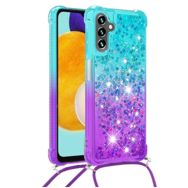 "Yibo" Shine Strap чехол из твердого силикона (TPU) - фиолетовый/синий (Galaxy A34)